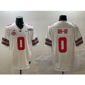 NCAA Buckeye 0 OH-10 White 2025 Champion F.U.S.E. Vapor Limited Men Jersey