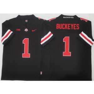 NCAA Buckeyes 1 Buckeyes Black F.U.S.E. Vapor Limited Men Jersey