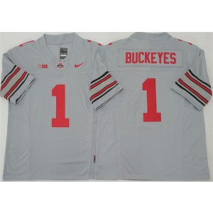NCAA Buckeyes 1 Buckeyes Gray F.U.S.E. Vapor Limited Men Jersey