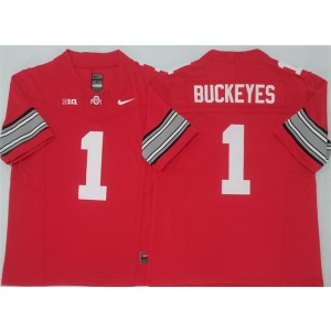 NCAA Buckeyes 1 Buckeyes Red F.U.S.E. Vapor Limited Men Jersey