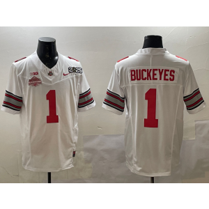 NCAA Buckeyes 1 Buckeyes White 2025 Champion F.U.S.E. Vapor Limited Men Jersey