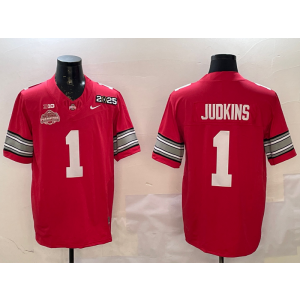 NCAA Buckeyes 1 Judkins Red 2025 Champion F.U.S.E. Vapor Limited Men Jersey