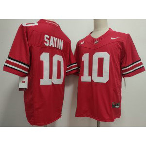 NCAA Buckeyes 10 Sayin Red F.U.S.E. Vapor Limited Men Jersey