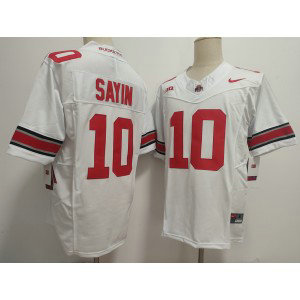 NCAA Buckeyes 10 Sayin White F.U.S.E. Vapor Limited Men Jersey