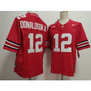 NCAA Buckeyes 12 CJ Donaldson JR Red F.U.S.E. Vapor Limited Men Jersey