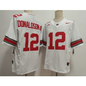 NCAA Buckeyes 12 CJ Donaldson JR White F.U.S.E. Vapor Limited Men Jersey