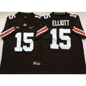 NCAA Buckeyes 15 Ezekiel Elliott Black Nike College Football Limited Men Jersey