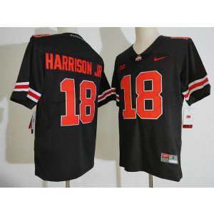 NCAA Buckeyes 18 Harrison JR Black Vapor Limited Men Jersey
