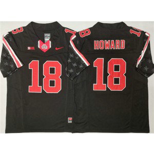 NCAA Buckeyes 18 Will Howard Black 2025 F.U.S.E. Vapor Limited Men Jersey