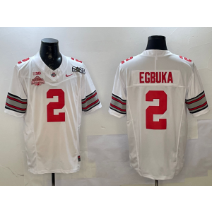 NCAA Buckeyes 2 Emeka Egbuka White 2025 Champion F.U.S.E. Vapor Limited Men Jersey