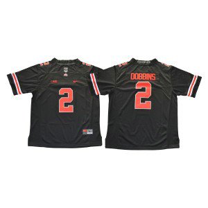 NCAA Buckeyes 2 J.K. Dobbins Black Football Men Jersey 1
