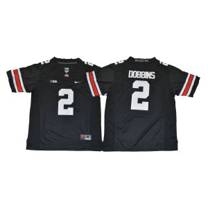 NCAA Buckeyes 2 J.K. Dobbins Black Football Men Jersey