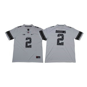 NCAA Buckeyes 2 J.K. Dobbins Gray Shadow Football Men Jersey