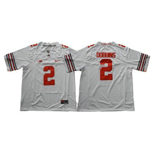 NCAA Buckeyes 2 J.K. Dobbins White Football Men Jersey