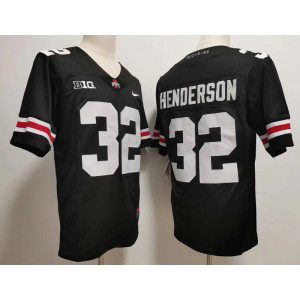 NCAA Buckeyes 32 Henderson Black Vapor Limited Men Jersey