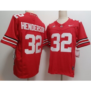 NCAA Buckeyes 32 TreVeyon Henderson Red F.U.S.E. Vapor Limited Men Jersey