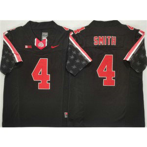 NCAA Buckeyes 4 Jeremiah Smith Black 2025 F.U.S.E. Vapor Limited Men Jersey