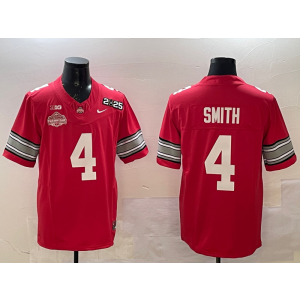 NCAA Buckeyes 4 Jeremiah Smith Red 2025 Champion F.U.S.E. Vapor Limited Men Jersey