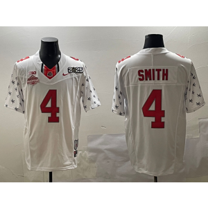 NCAA Buckeyes 4 Jeremiah Smith White 2025 Champion F.U.S.E. Vapor Limited Men Jersey
