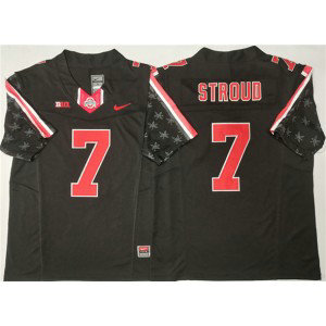 NCAA Buckeyes 7 C.J. Stroud Black 2025 F.U.S.E. Vapor Limited Men Jersey