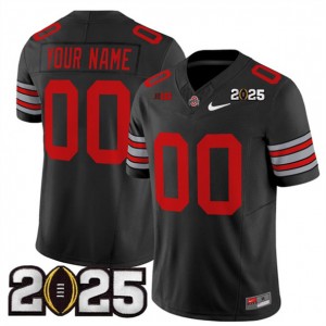 NCAA Buckeyes Customized Black 2025 CFP Final Patch F.U.S.E. Vapor Limited Men Jersey