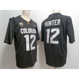 NCAA Buffaloes 12 Travis Hunter Black Vapor Limited Men Jersey with Pac 12 patch
