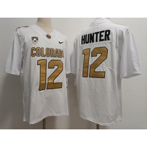 NCAA Buffaloes 12 Travis Hunter White Vapor Limited Men Jersey with Pac 12 patch