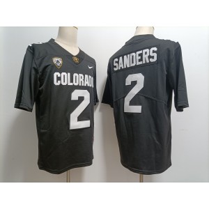 NCAA Buffaloes 2 Shedeur Sanders Black Vapor Limited Men Jersey with Pac 12 patch