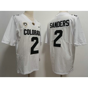 NCAA Buffaloes 2 Shedeur Sanders White Black Vapor Limited Men Jersey with Pac 12 patch