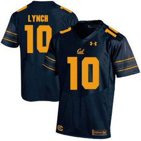 NCAA California Golden Bears 10 Marshawn Lynch Navy College Football Men Jersey