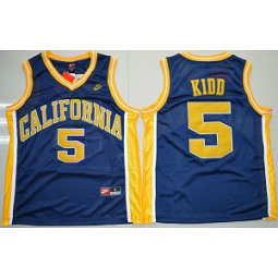 NCAA California Golden Bears 5 Jason Kidd Blue Basketball Men Jersey