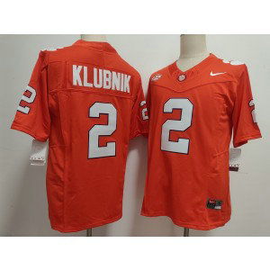 NCAA Clemson Tigers 2 Cade Klubnik Orange F.U.S.E. Vapor Limited Men Jersey
