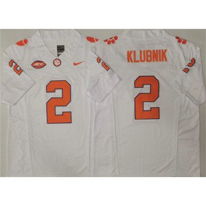 NCAA Clemson Tigers 2 Cade Klubnik White F.U.S.E. Vapor Limited Men Jersey