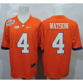 NCAA Clemson Tigers 4 Deshaun Watson Orange 1975-1978 Fuller Men Jersey