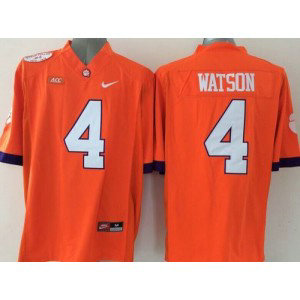 NCAA Clemson Tigers 4 Deshaun Watson Orange Limited Men Jersey 1