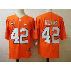 NCAA Clemson Tigers 42 WILKINS Orange Men Jersey