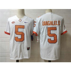 NCAA Clemson Tigers 5 UIAGELELEI White Men Jersey