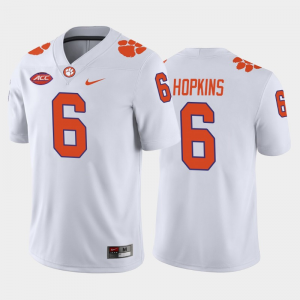 NCAA Clemson Tigers 6 DeAndre Hopkins White Football Men Jersey NCAA Clemson Tigers 6 DeAndre Hopkins White Football Men Jersey
