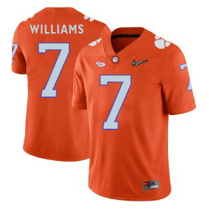 NCAA Clemson Tigers 7 Mike Williams Orange With Diamond Logo Football Men Jersey