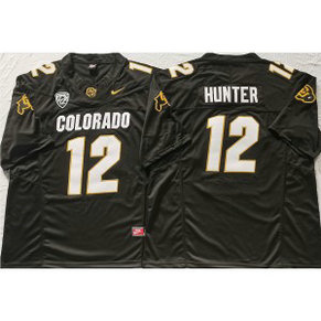 NCAA Colorado Buffaloes 12 Travis Hunter Black With PAC-12 Patch 2023 F.U.S.E Vapor Limited Men Jersey