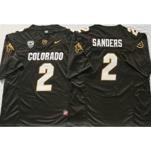 NCAA Colorado Buffaloes 2 Shedeur Sanders Black With PAC-12 Patch 2023 F.U.S.E Vapor Limited Men Jersey