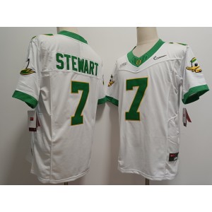 NCAA Ducks 7 Evan Stewart White F.U.S.E. Vapor Limited Men Jersey