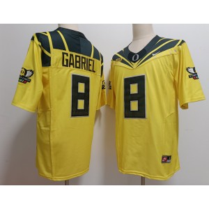 NCAA Ducks 8 Dillon Gabriel Yellow Vapor Limited Men Jersey