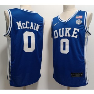 NCAA Duke Blue Devils 0 Jared McCain Blue Nike Men Jersey