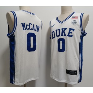 NCAA Duke Blue Devils 0 Jared McCain White Nike Men Jersey