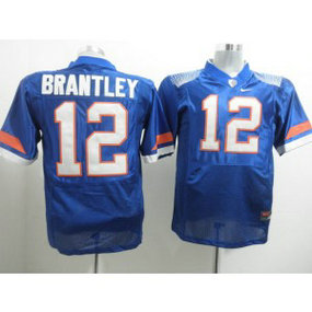 NCAA Florida Gators 12 John Brantley Blue Men Jersey