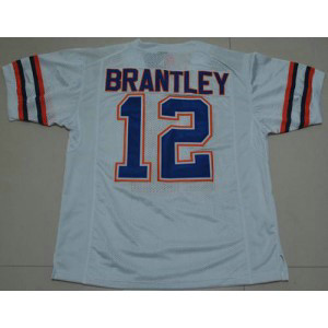 NCAA Florida Gators 12 John Brantley White Men Jersey