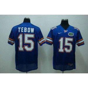 NCAA Florida Gators 15 Tim Tebow Blue Men Jersey