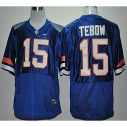 NCAA Florida Gators 15 Tim Tebow Blue Pro Combat Men Jersey