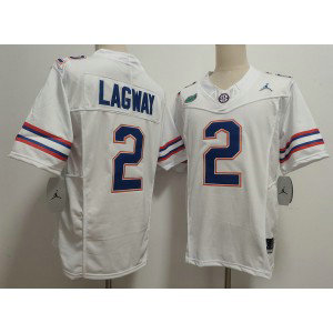 NCAA Florida Gators 2 DJ Lagway White F.U.S.E. Vapor Limited Men Jersey